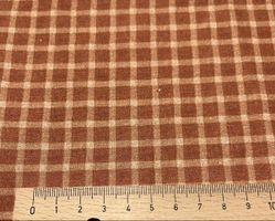 Patchworkstoff rost/beige karriert