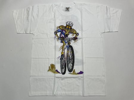 Vintage 90s T-Shirt Looney Tunes Bike double Print New  S