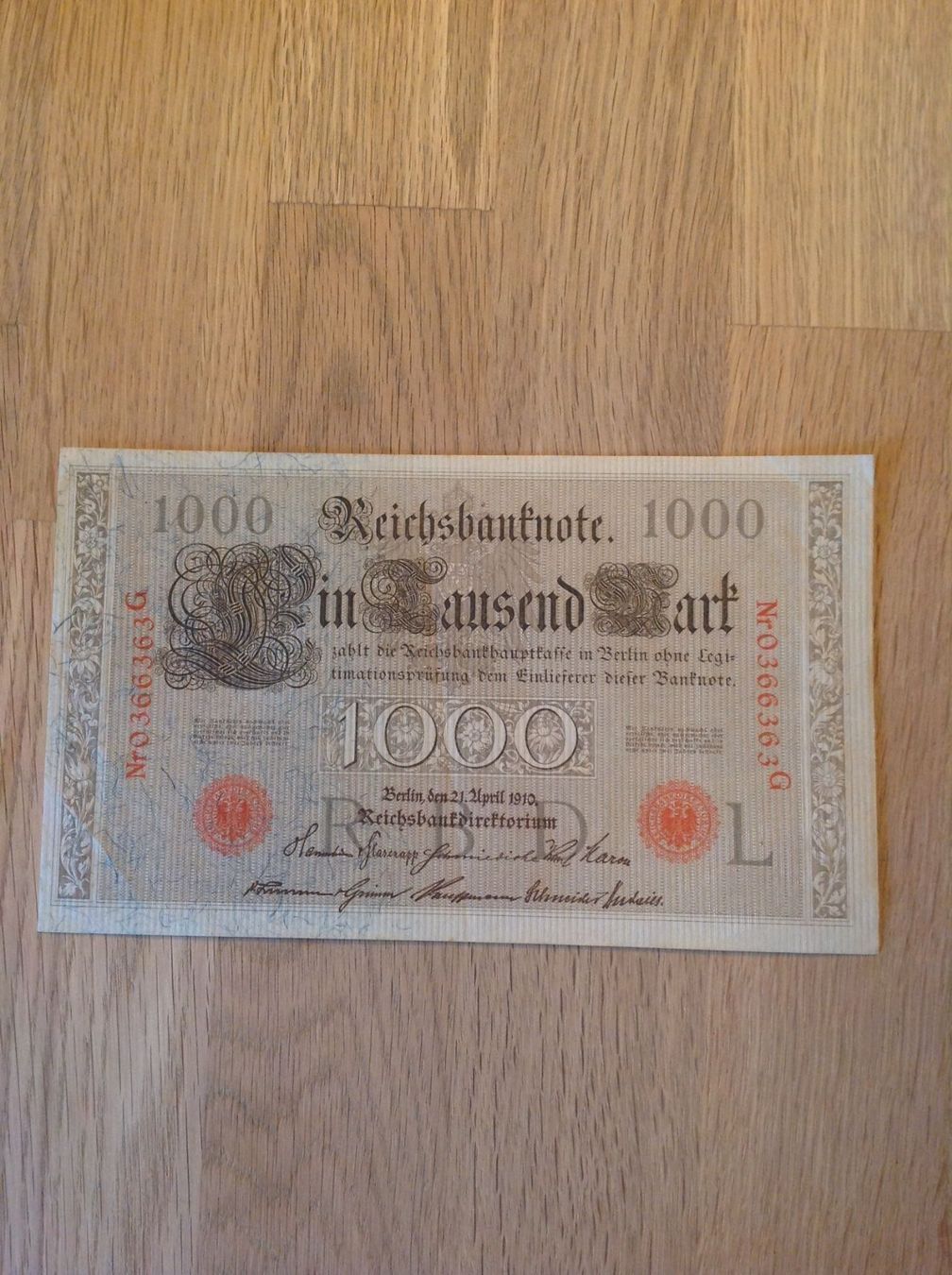 Banconote: Billet de1000 DM de 1910 UNC – Nuovo (secondo la descrizione) da Villars-sur-Glâne venduto da Graca03