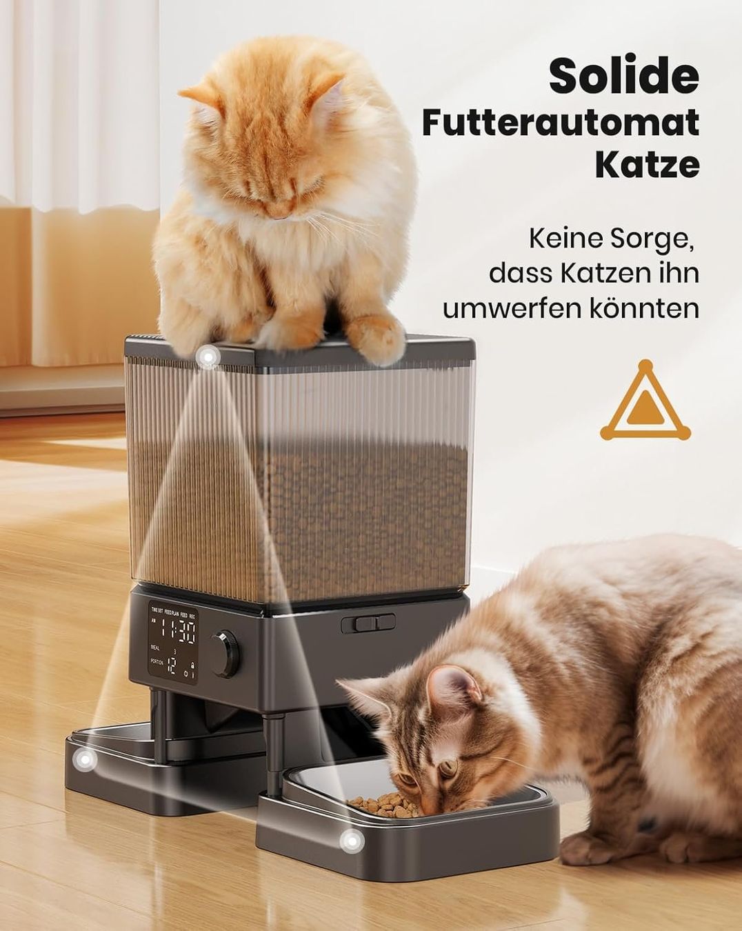 Mangimi: Oneisall 5L Futterautomat Katze 2 Näpfe Katzenfutter Schwarz – Nuovo e nell'imballaggio originale da Fislisbach venduto da IboTrade 4