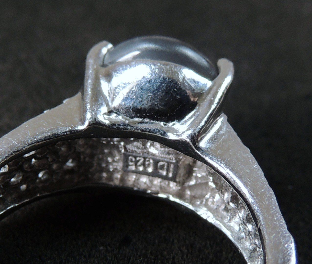 Anelli: Silber 925 Fingerring mit Mondstein und Topas Gr. 54 – Usato da Waldenburg venduto da schaller707 5