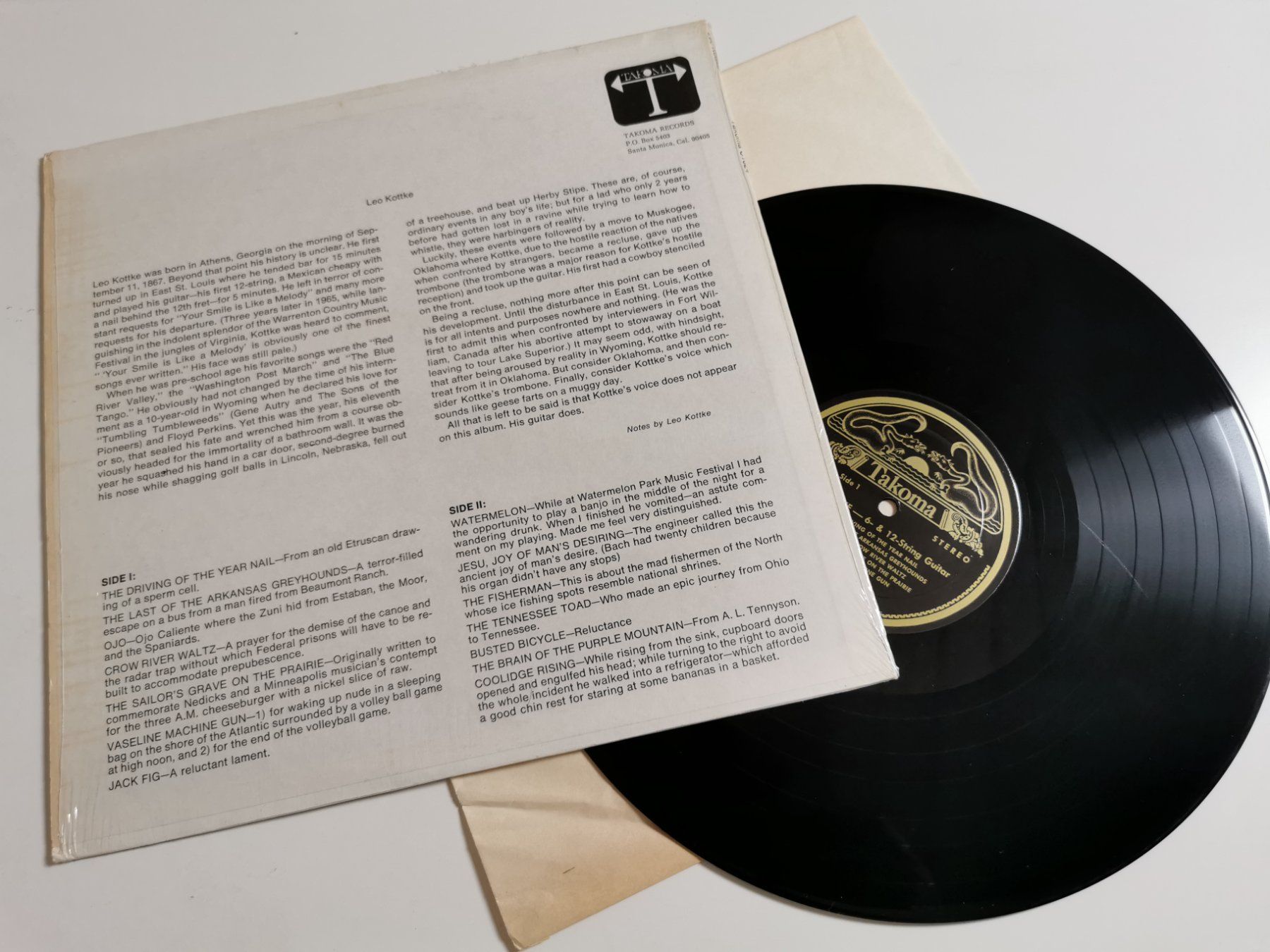 Dischi in vinile: LEO KOTTKE - 6 & 12 STRING GUITAR – Usato da Grafenried venduto da House-of-Oldies 1
