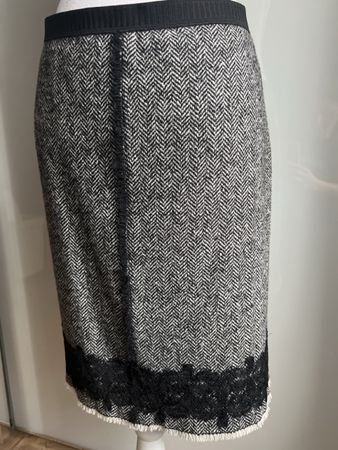 Marccain Rock Schurwolle Gr. L mit Spitze