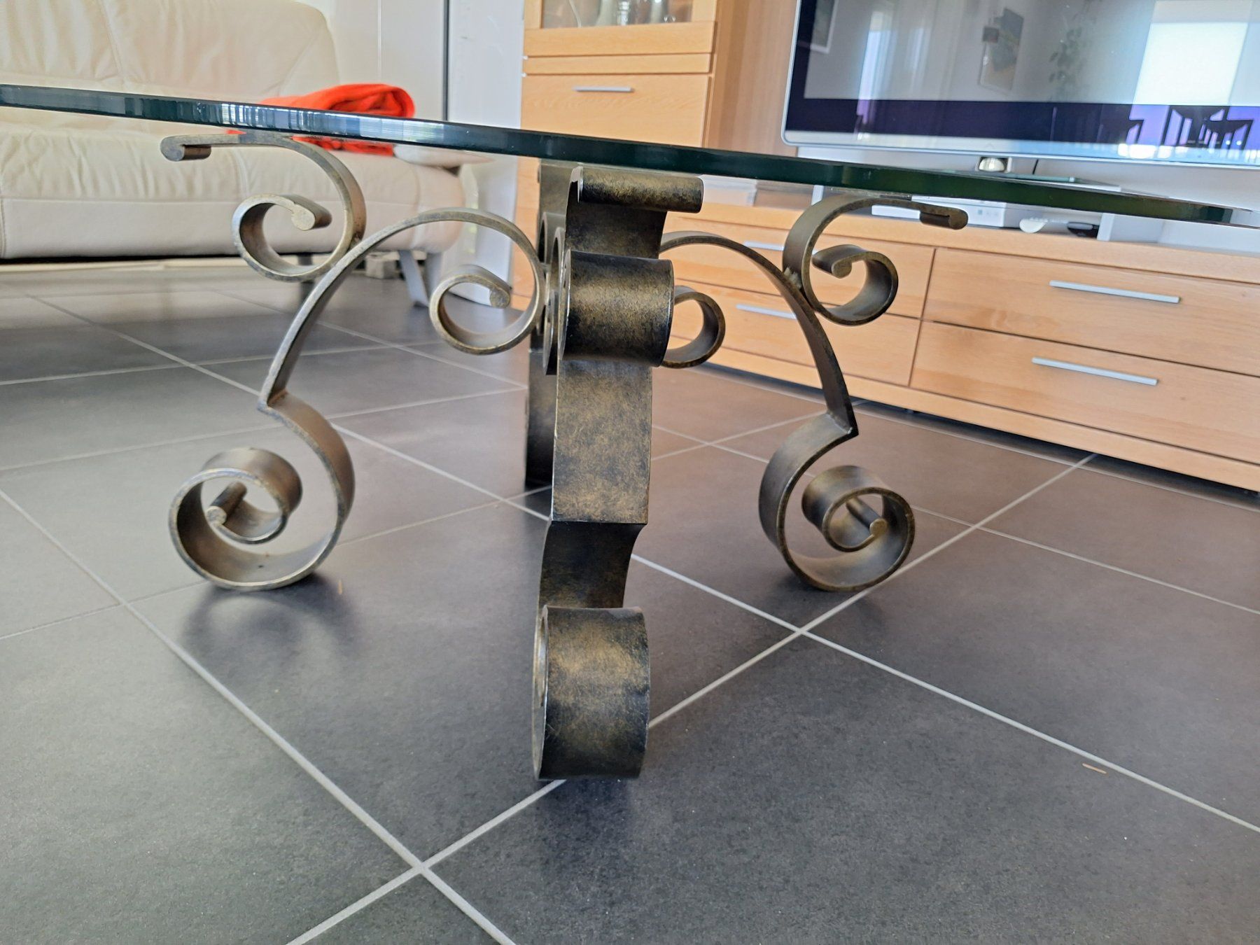 Tavoli: mid century glass top salon Tisch – Usato da Züberwangen venduto da m59 3