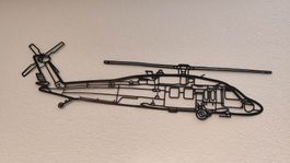 Helikopter Wandbild aus Metall, neuwertig! 0.5m