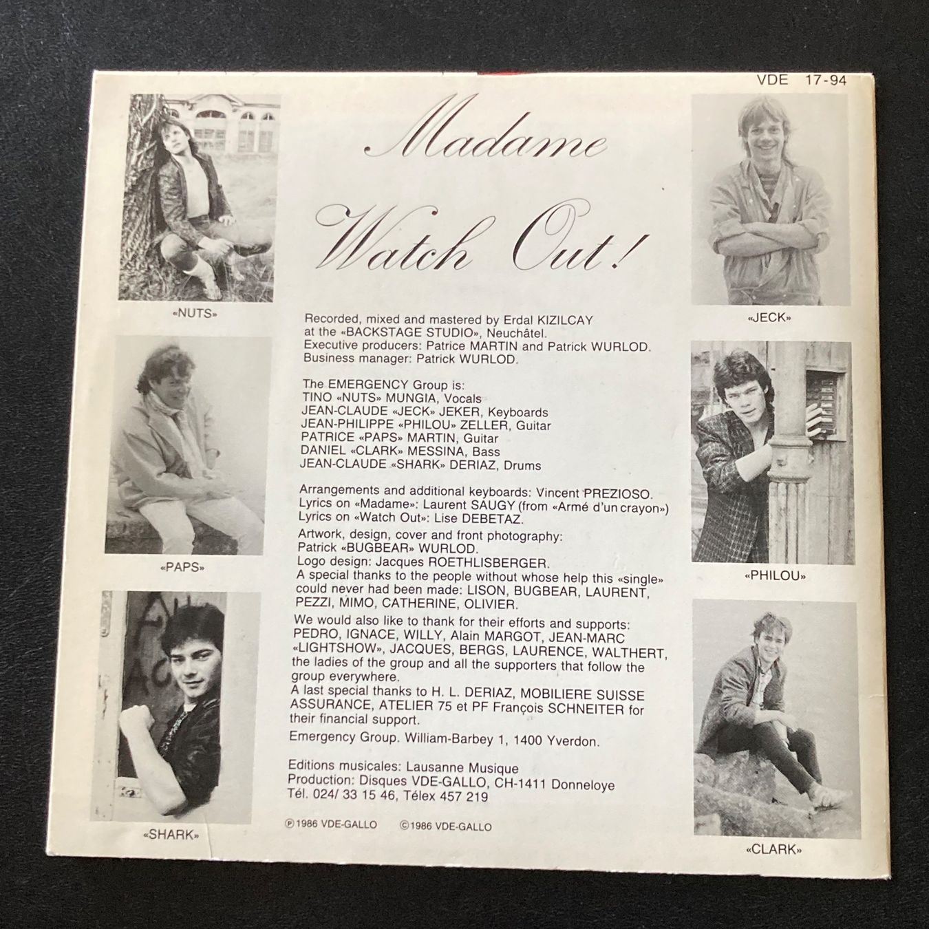 Dischi in vinile: Emergency - Madame, 7" | Swiss Rock – Usato da Bern venduto da Ntsamina 1