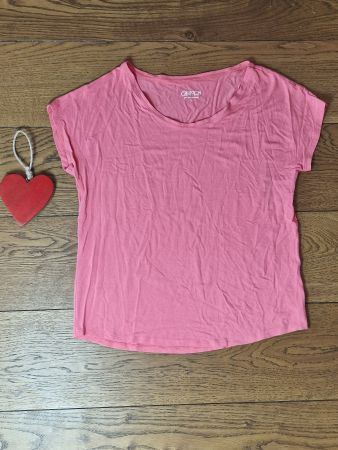 T-Shirt Cartoon rosa Kurzarm Rundhals Grösse S neuwertig