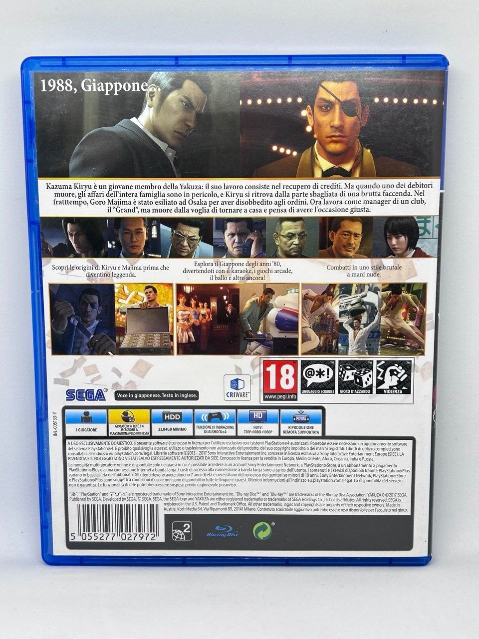 Sony Giochi: Yakuza 0 per PS4 – Usato da Giubiasco venduto da LorisVale 1