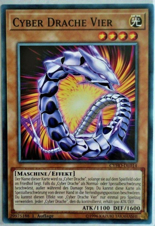 Yu-Gi-Oh! Cyber Dragon Vier – SDCS-EN006 Common 1. Auflage Aus Dem Structure Deck: Cyber Strike