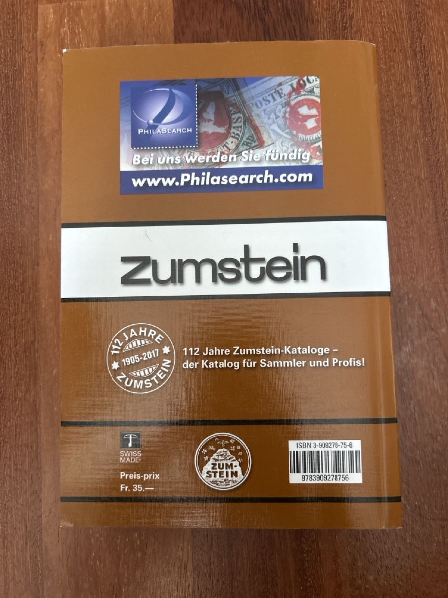 Livres: Zumstein Briefmarken Katalog 2017 – D'occasion à Zürich par Naira03 1