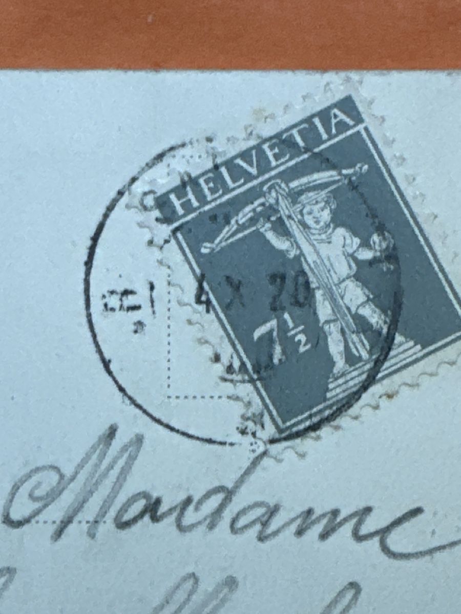 Ansichtskarten: Alte Ansichtskarte  1920 Grossaffoltern mit Briefmarke antik – Gebraucht aus Zürich von Chaeffeler 2