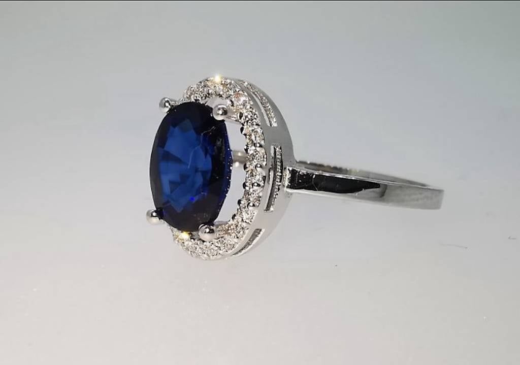 Ringe: 18 kt. White gold Ring 1.43 ct Sapphire Diamonds – Neu (gemäss Beschreibung) aus Plan Les Ouates von the_q5py 1