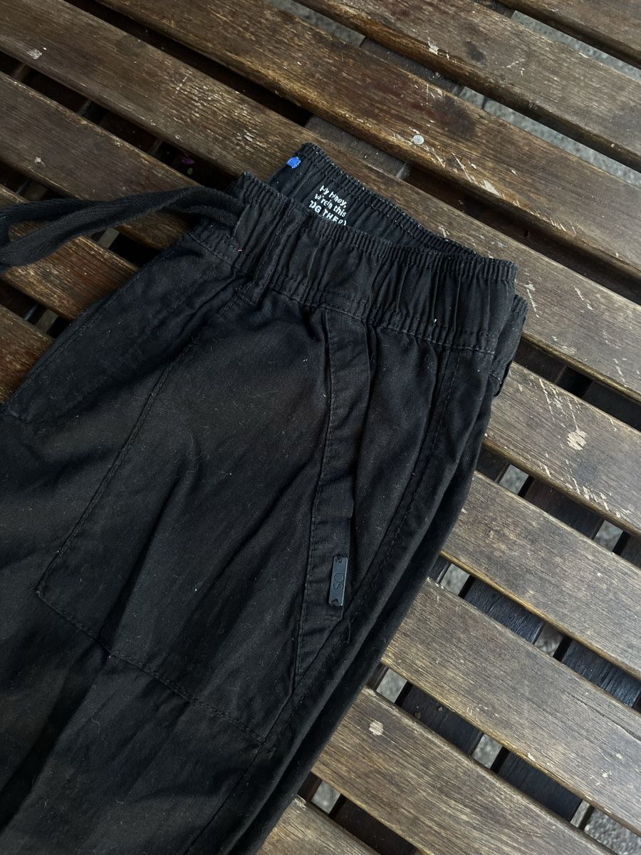 Pantaloni: Schöne Leinenhose in Schwarz – Usato da Zürich venduto da gio_zyc9 1