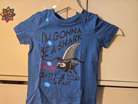 Kinder T-Shirt- Shark One Day Gr.92 (Letzte Chance)