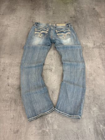 Vintage Rock Revival Bootcut Low Waist Jeans (M)