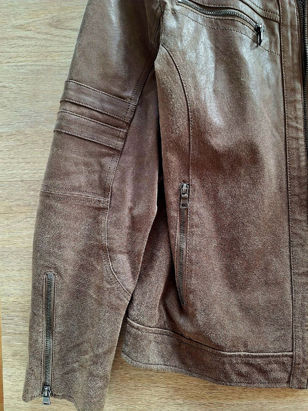 Giacche: Blouson en cuir beige – Usato da Aven venduto da menthe17 7