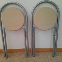 Klapphocker rund hell, 2 Stk