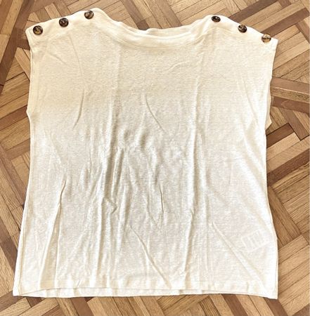 T-shirt 100% lin crème Maison 123 XL