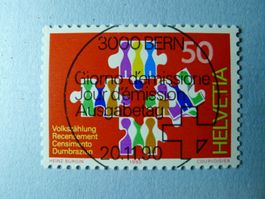 1990 Sondermarke 805 Volkszählung ET Vollstempel