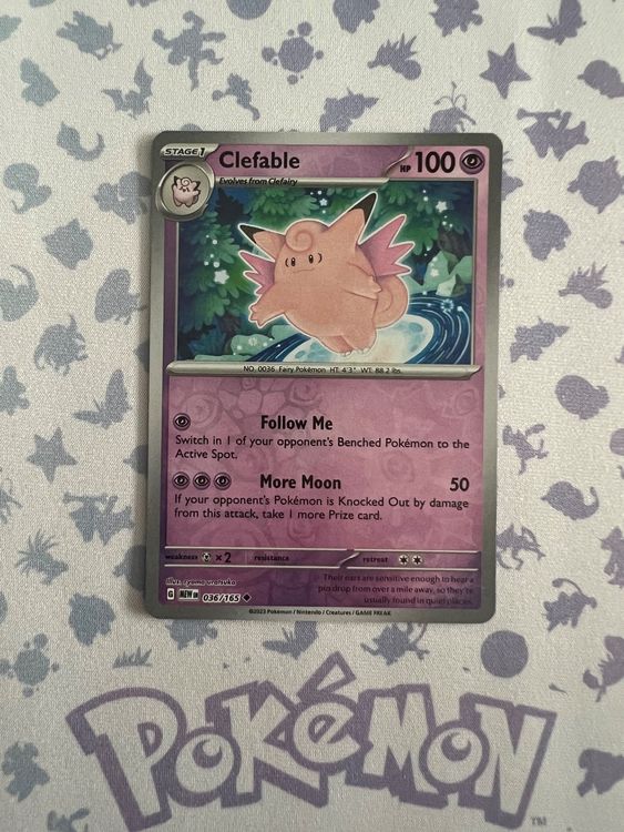 Pokémon 151 Clefable Reverse EN (Gebraucht) in Siebnen für CHF 1 – mit ...
