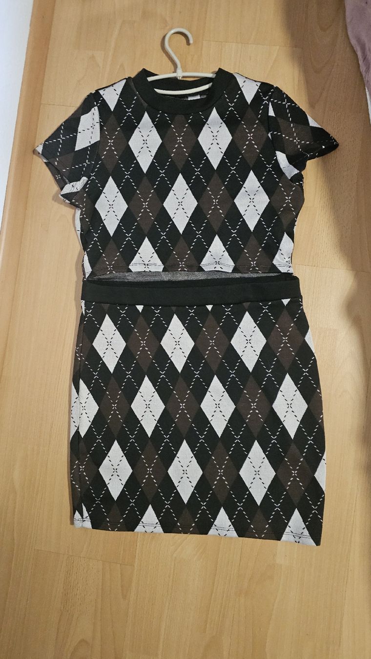 H&M Vestiti: Robe taille L, carreaux, noir/blanc – Usato da Sornetan venduto da T.a333