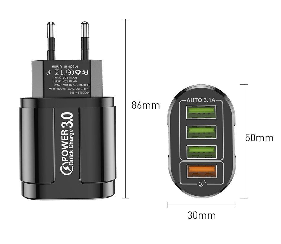Unità & Adattatore: 4-Port USB 3.1A Ladegerät/Netzteil – Nuovo e nell'imballaggio originale da Bäretswil venduto da OldCrowStore 2