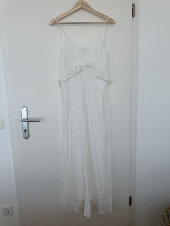 Robe longue blanche d'été ZARA, taille S