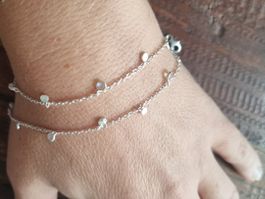 Elegante Silber Kette mit Regenbogen Mondstein