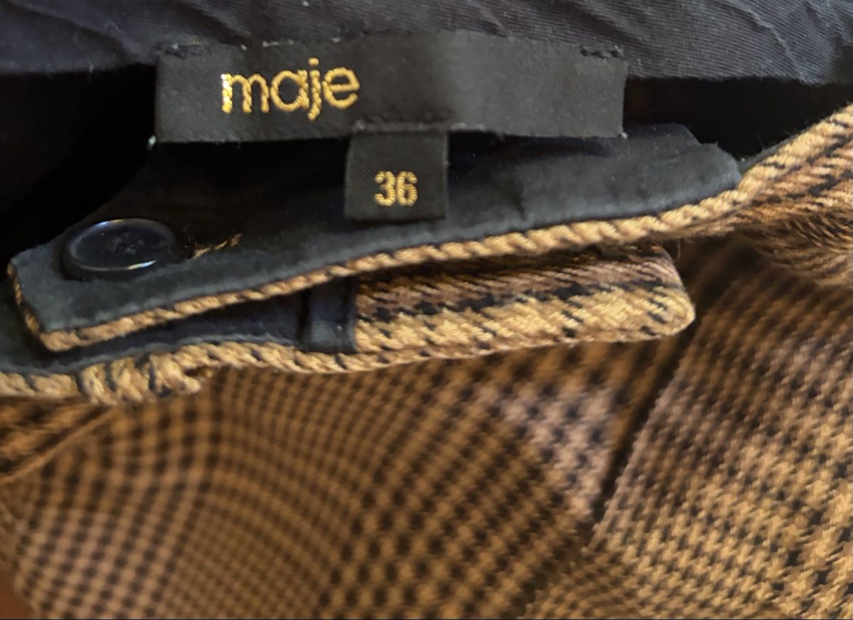 Maje Pantaloni: Plaid Trousers Brown/Black Size 36 – Usato da Zürich venduto da FStewart 6