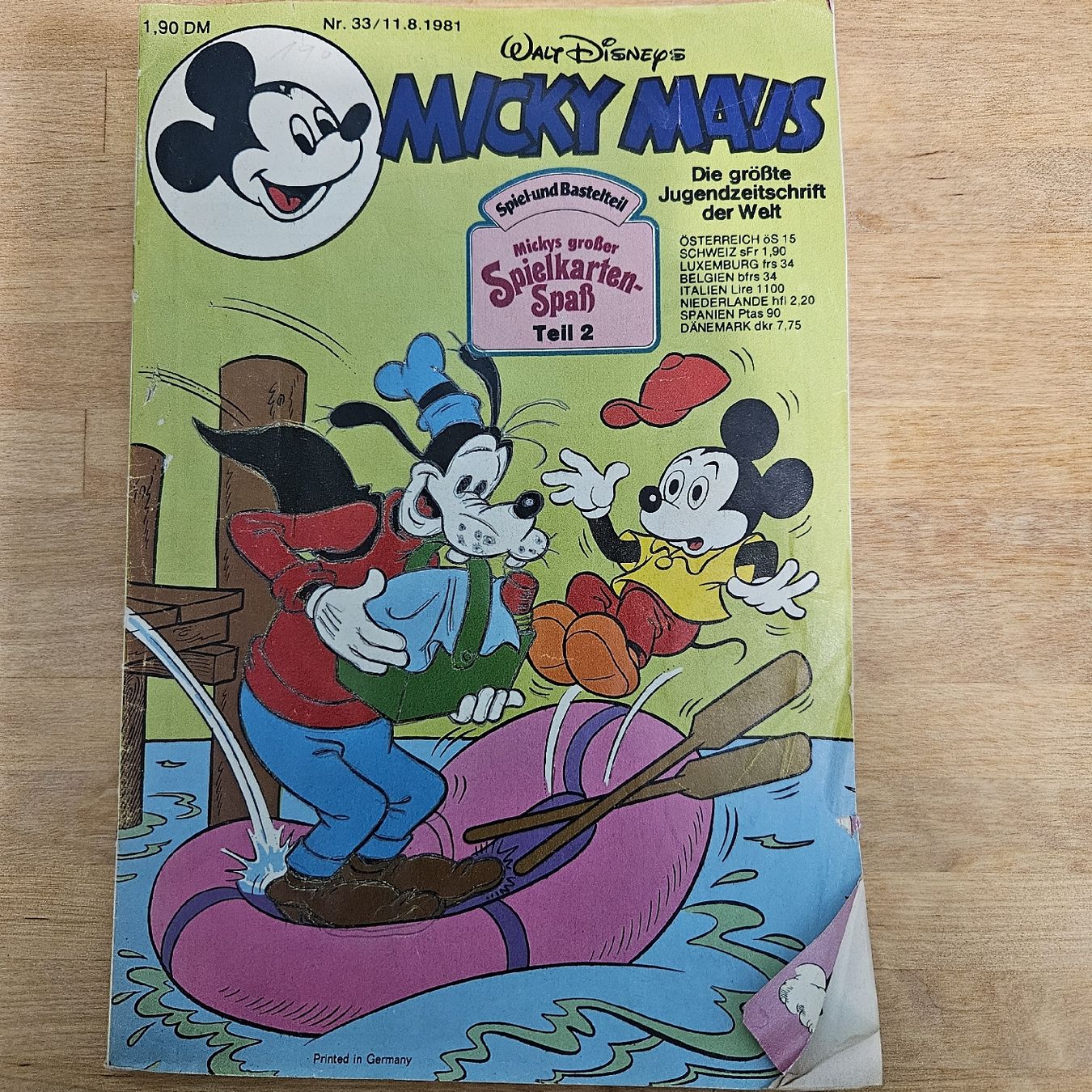 Comics: Micky Maus Nr. 33/11.8.1981 Spielkarten Spass  – Gebraucht aus Basel von Melibu