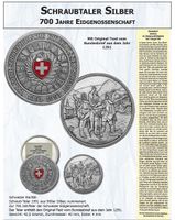 Schraubtaler Silber - 700 Jahre Eidgenossenschaft