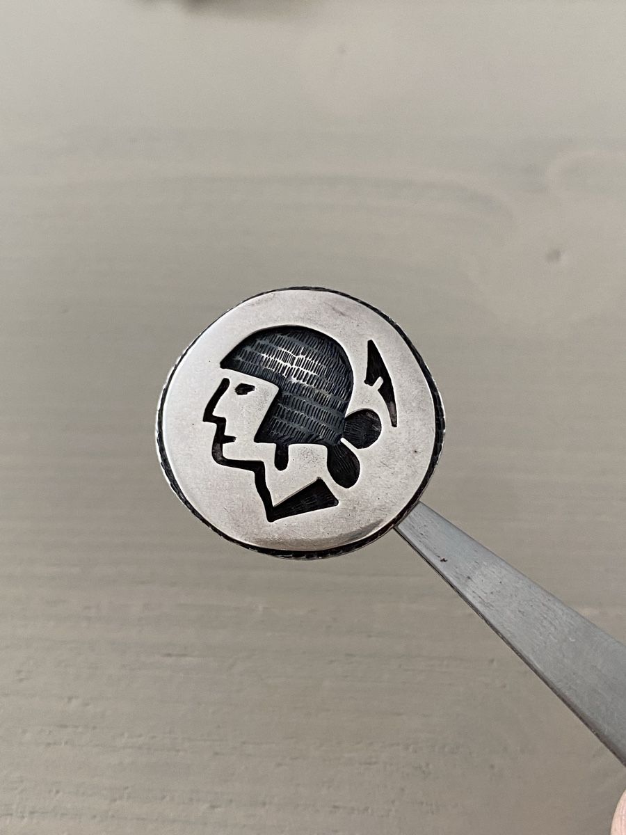 Ciondoli: Indianer Schmuckanhänger oder Brosche Sterlingsilber 925 – Usato da Birr venduto da Vintage-Liebhaber