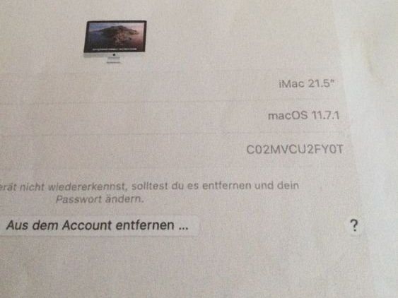 Apple PCs: Apple iMac 21.5 Zoll macOS 11.7.1 Computer – Gebraucht aus Zürich von jpd_xy5t 1