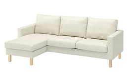 SALTSJÖBADEN Bezug für 3er-Sofa + Récamiere, Gunnared beige