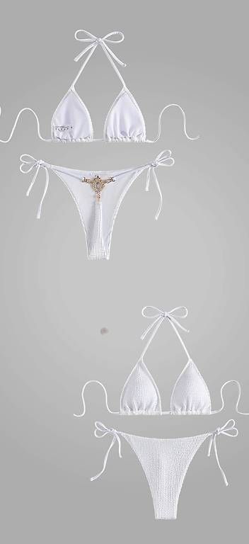 Badekleider & Bikinis: Bikini bianco due pezzi bianco nuovo – Gebraucht aus Bellinzona von cla_cxg6