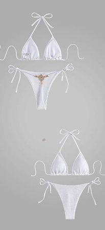 Bikini bianco due pezzi bianco nuovo