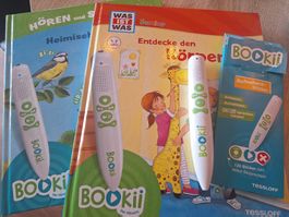 Booki Stift, 2 Bücher und Aufnahmesticker