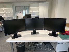 3× Samsung SyncMaster SA450 – 24” Monitor 1920×1200, höhenve