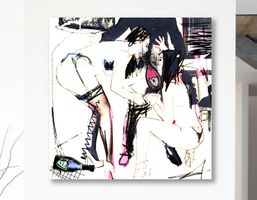 Champagner Lounge Pop Art Kunst Erotik Urban Akt Porn Bild