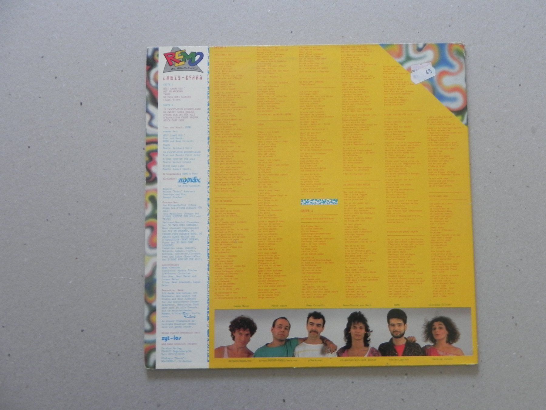 Dischi in vinile: LP Schweiz CH Remo & Band 1986 Läbes - Gfaar – Usato da Siebnen venduto da krimsie 1