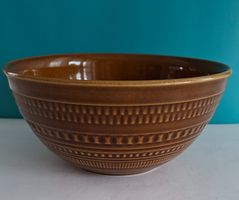 Vintage Keramik Schüssel, braun, Durchmesser 23 cm