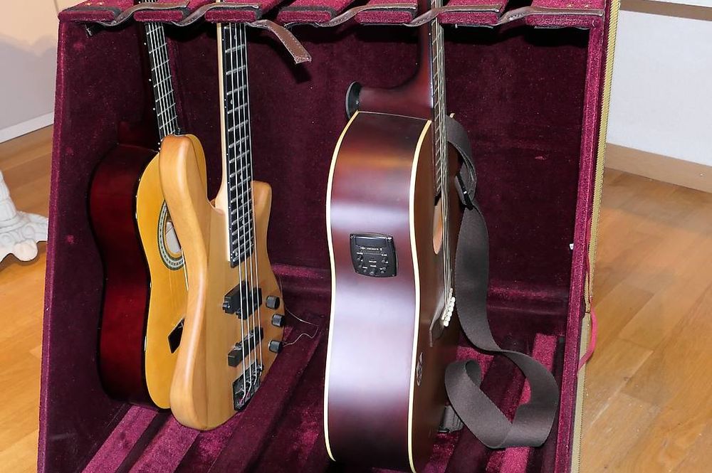 Rack-Case von Gear4music für 6 Gitarren mit Tweed ausgelegt (Gebraucht ...