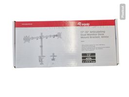 EQUIP Gelenk-Dual-Monitor-Tischhalterung weiss