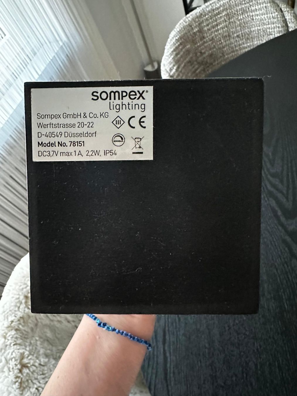 Lampade: SOMPEX Design Outdoor Tischlampe Schwarz dimmbar – Usato da Thalwil venduto da victoriaSog 5