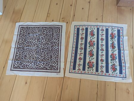 Sézane Foulards Léopard Print & Margaret Flower Print 