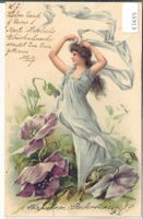 Exotische Schönheit - femme - Präge-Litho