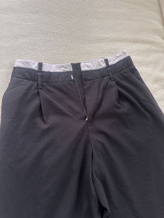 Pantalon large noir taille haute coupe droite bon etat