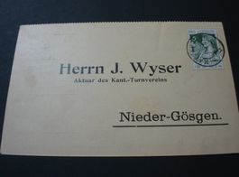 Karte Juventutefrankatur, 1913, o MatzendorfSO,Kt Turnverein