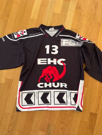 EHC Chur Trikot Daniel Peer #13 mit Unterschriften