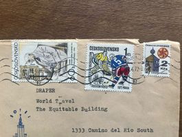 Briefmarken Tschechoslowakei, 1972 mit schönem Hotelumschlag